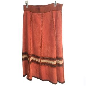 Vintage suede skirt 15 16